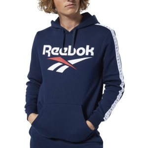 Bluza Z Kapturem Męskie Reebok Classic Vector Granatowe PL 13LHJVM